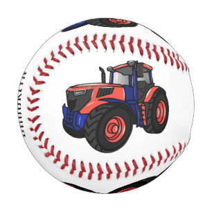 Tractor cartoon illustration baseball