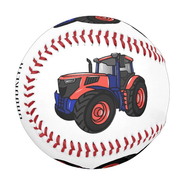 Tractor cartoon illustration  baseball (Front Left)