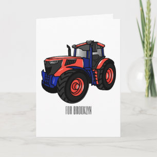 Tractor cartoon illustration  card