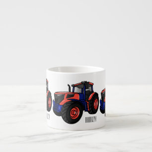 Tractor cartoon illustration  espresso cup