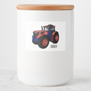 Tractor cartoon illustration  food label