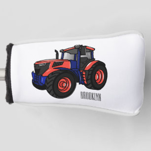 Tractor cartoon illustration golf head cover