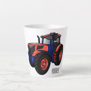 Tractor cartoon illustration  latte mug