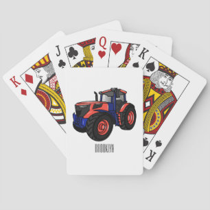 Tractor cartoon illustration  playing cards