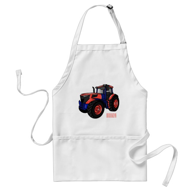 Tractor cartoon illustration  standard apron (Front)