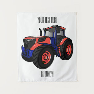 Tractor cartoon illustration  tapestry