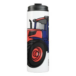 Tractor cartoon illustration thermal tumbler