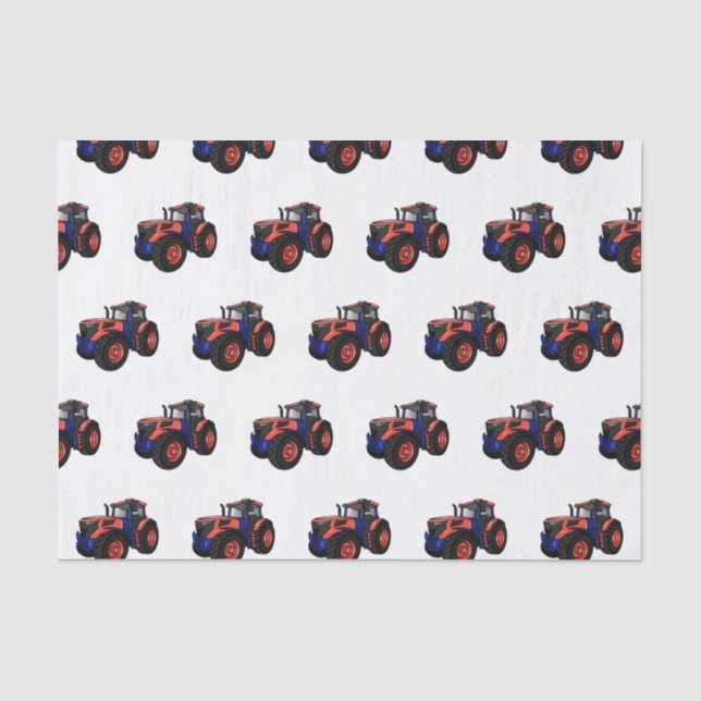 Tractor cartoon illustration  tissue paper (Front)