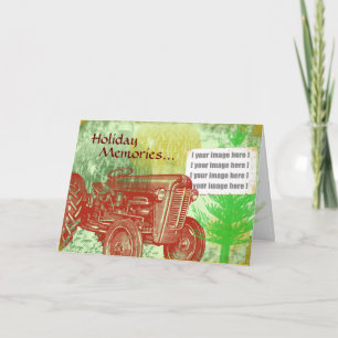 Tractor Christmas Card: Add your photo Holiday Card