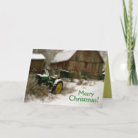 Tractor Christmas Card: Tractor & Cart