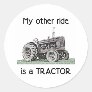 Tractor Classic Round Sticker