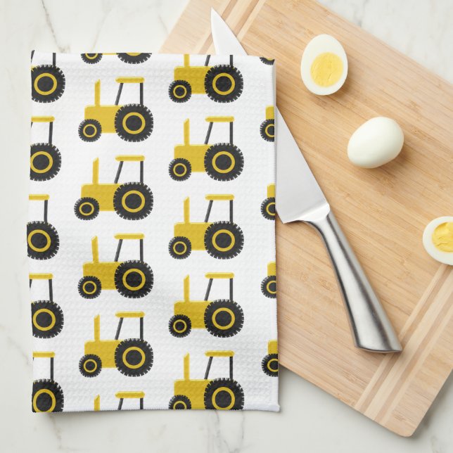 Tractor Design Tea Towel (Quarter Fold)