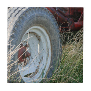 tractor details ceramic tile