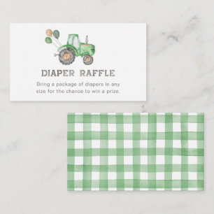 Tractor Diaper Raffle Card Diaper Raffle