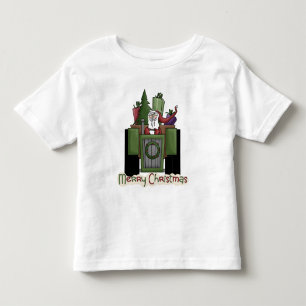 Tractor Driving Santa Boys toddler t-shirt