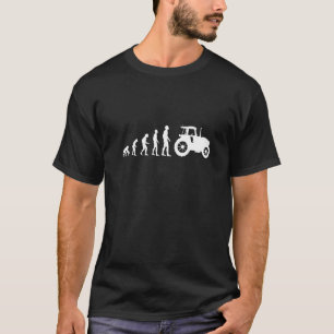 Tractor Evolution Tractor Driving Farmer Farmer De T-Shirt