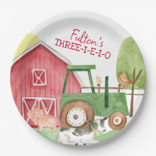 Tractor Farm Birthday Party Plates