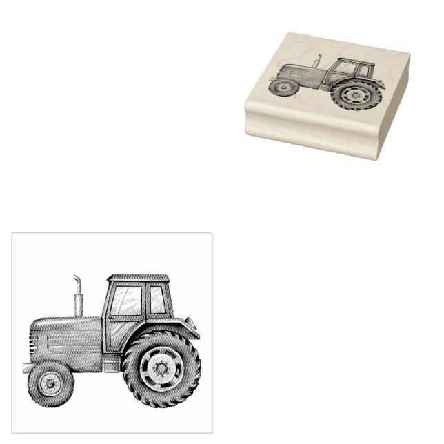  Tractor Farm  Rubber Stamp (Stamped)