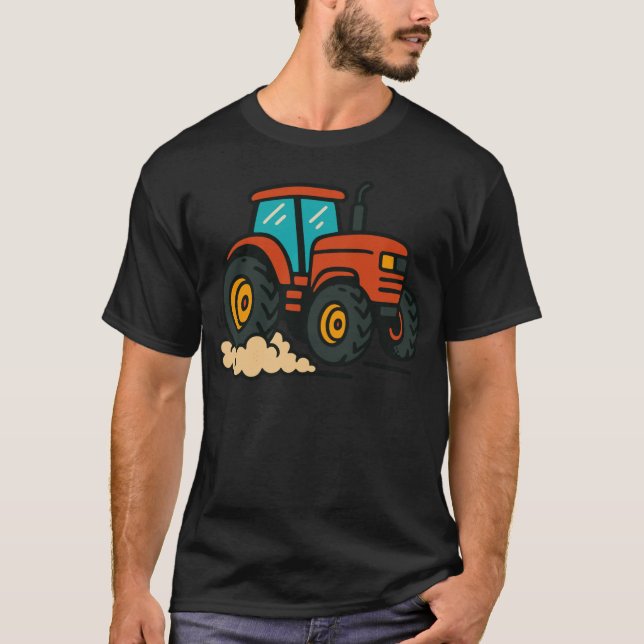 Tractor Farm – Rustic Agriculture Icon T-Shirt (Front)