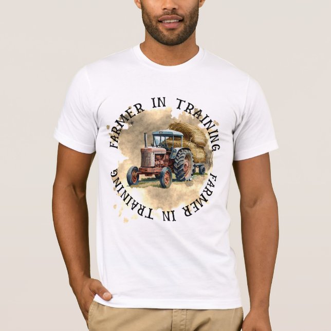 Tractor - FARMER IN TRAINING - Farmers T-Shirt (Front)