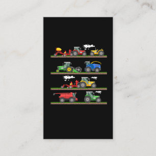Tractor farming combine harvester  agriculture business card