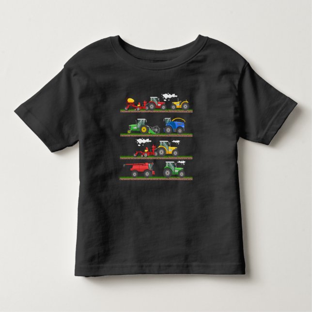 Tractor farming combine harvester  agriculture toddler T-Shirt (Front)
