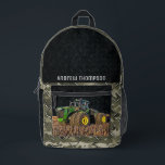 Tractor Farming Equipment Cool Agriculture  Printed Backpack<br><div class="desc">Introducing the Tractor Farming Backpack Perfect for back to school or work. Tired of juggling tools, gadgets, and essentials while working on your farm? Look no further than this one of a kind Tractor Backpack, designed with the modern farmer in mind. This innovative backpack combines rugged durability with smart organisation,...</div>