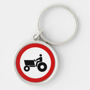 Tractor Farming Sign Key Ring