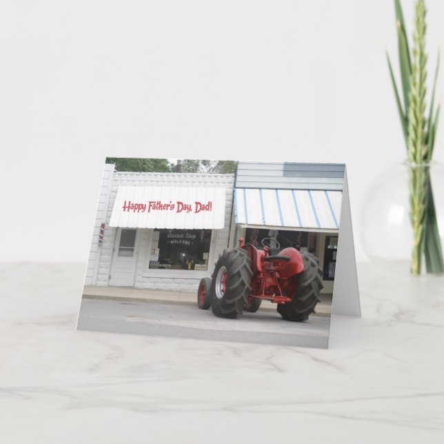 Tractor Father's Day Card -- Customisable (Front)