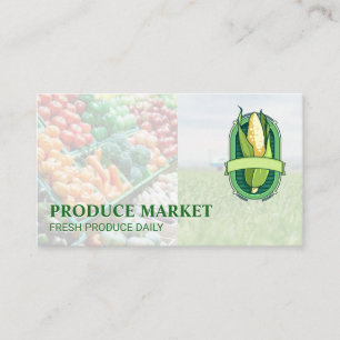 Tractor Fresh Corn Produce Business Card