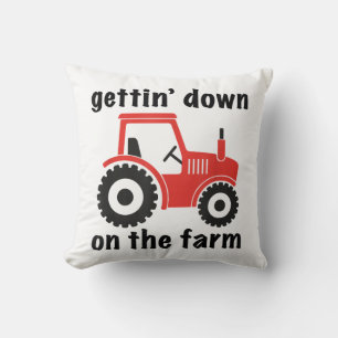 Tractor Getting Down on the Farm Country Barn Danc Cushion