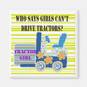 Tractor Girl Tshirts and Gifts Magnet
