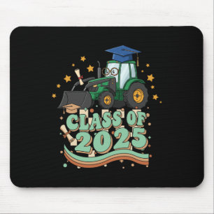 Tractor Graduate Cl Of 2025 Kids Mens Womens Gradu Mouse Pad