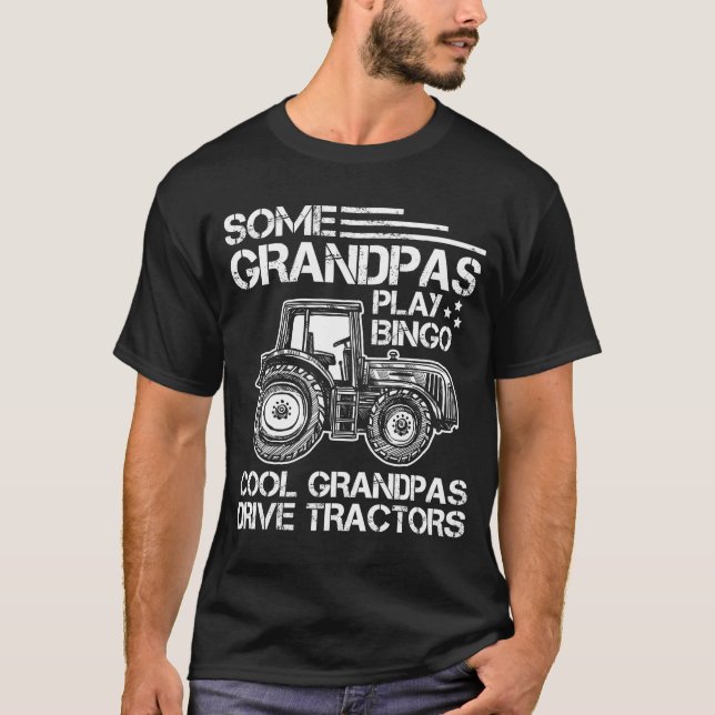 Tractor Grandfather Farmer Ranch Grandparents T-Shirt (Front)