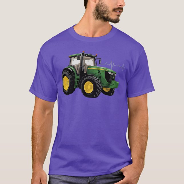 Tractor Heartbeat - Best for Farmers T-Shirt (Front)