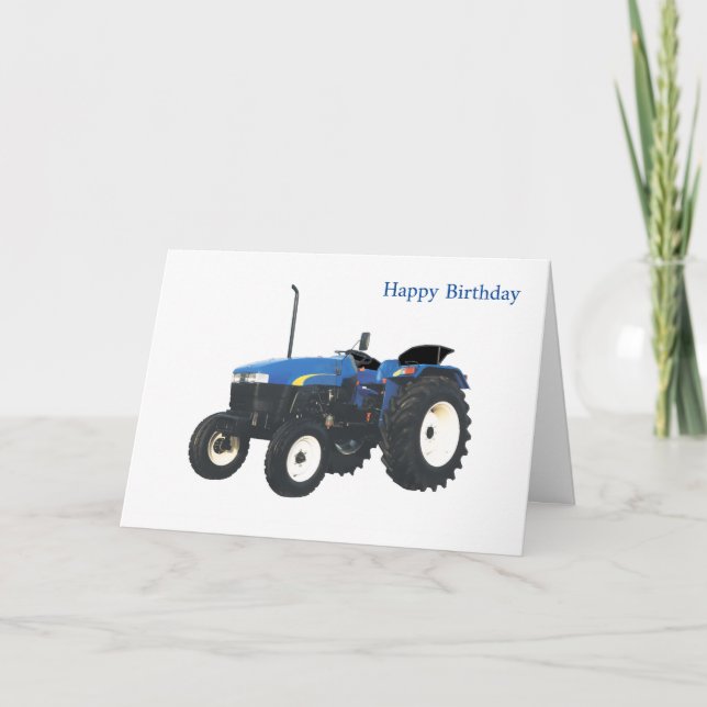 Tractor image for Folded Greeting Card (Front)