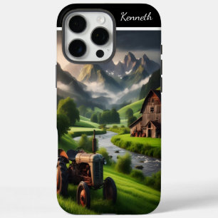 Tractor in the Mountain Valley iPhone 16 Pro Max Case