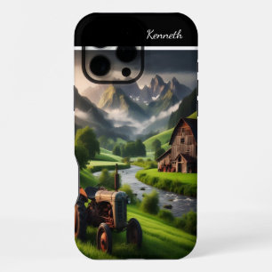 Tractor in the Mountain Valley iPhone 16 Pro Max Case