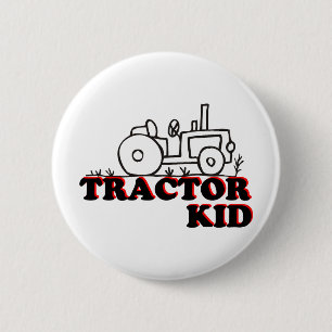 Tractor Kid 6 Cm Round Badge