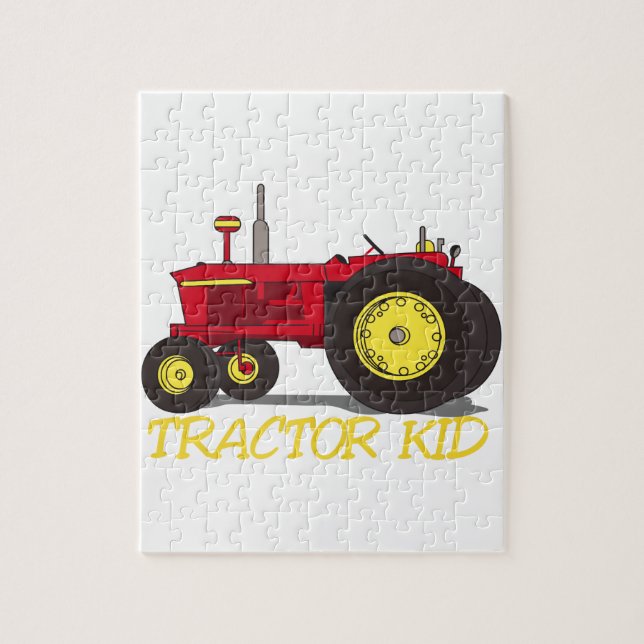 Tractor Kid Jigsaw Puzzle (Vertical)