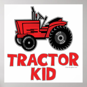 Tractor Kid Poster