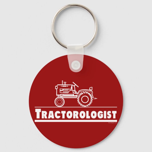 Tractor Ologist RED Key Ring (Front)