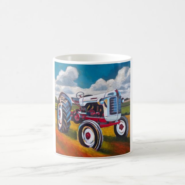 Tractor Painting - Gift for Tractor Enthusiasts Coffee Mug (Center)