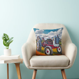 Tractor Painting - Gift for Tractor Enthusiasts Cushion