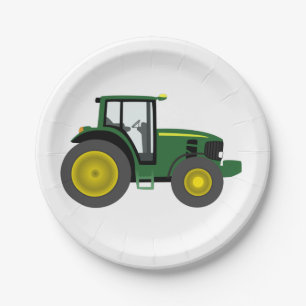 tractor paper plate