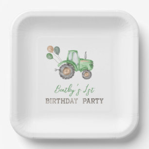 Tractor Paper Plates Tractor Birthday Plates
