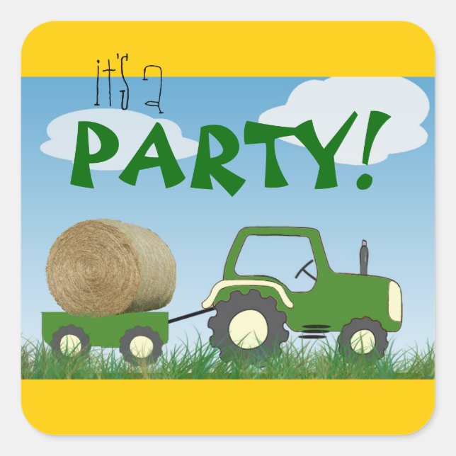 Tractor Party Envelope Seal (Front)