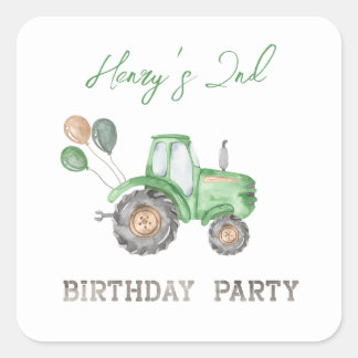 Tractor Party Stickers | Tractor Stickers