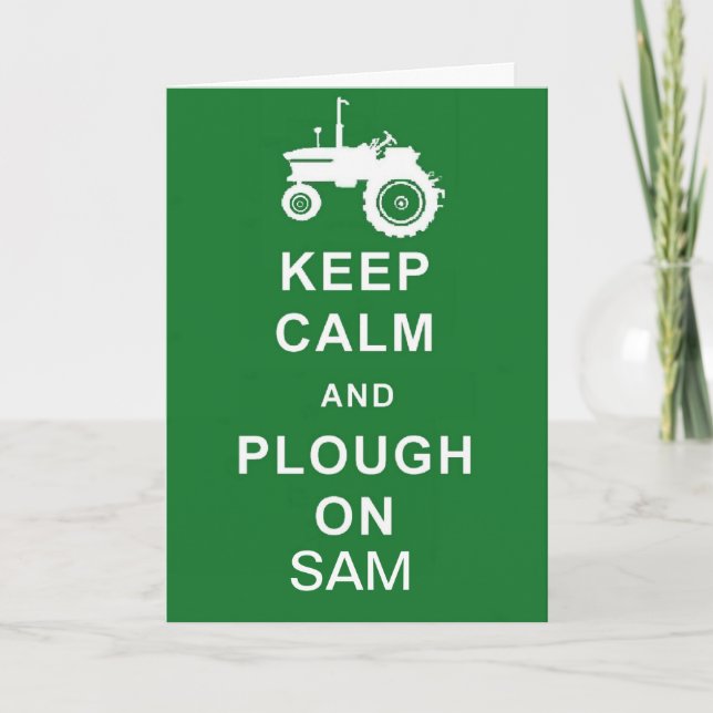 Tractor Personalized Birthday Card husband son etc (Front)