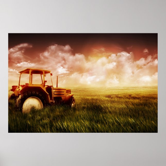Tractor Ploughing poster (Front)
